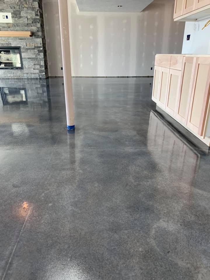 Stained concrete floor Omaha